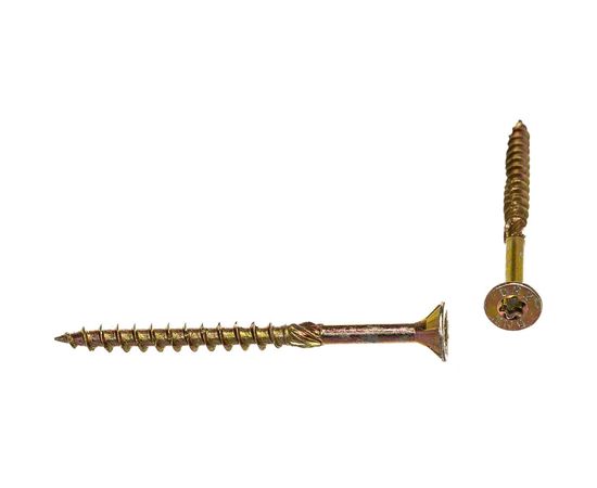 Шуруп Rusconnect CS 04560 с/нарез. д/дерева, потай, 4,5х60, 200 шт. Желтый цинк 314560 – изображение 3