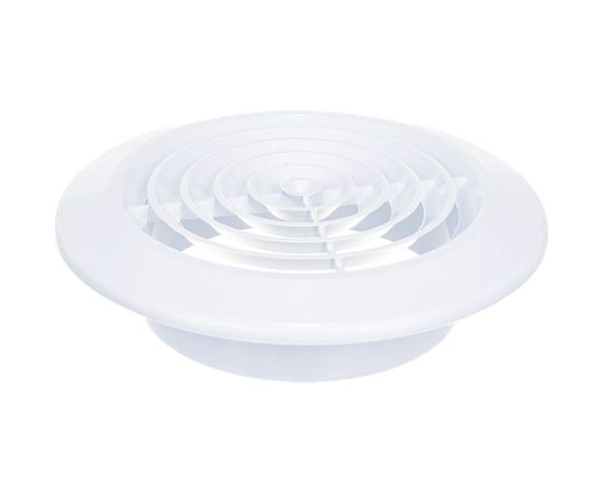 Решетка пластмассовая круглая с фланцем (d=100 мм; 145х145х40 мм) Эвент ПКС 145/100 – изображение 2