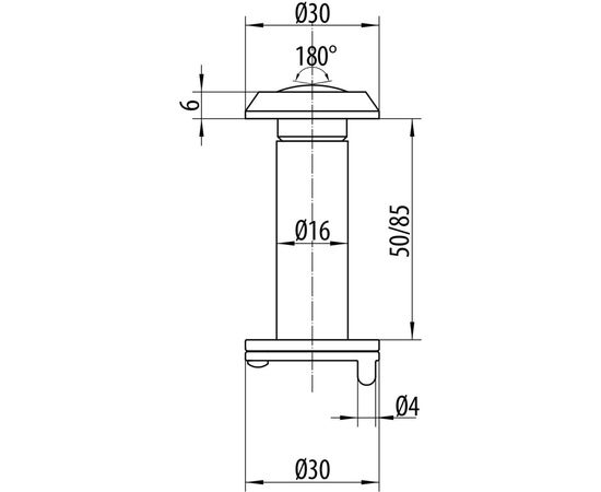 Цилиндр DOORLOCK V K2300AB N серия Variant, никелированный, 35x35 мм, кл/пов. кнопка, 5 перф.ключей 79090 – изображение 2