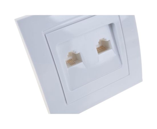 Комбинированная розетка UNIVersal Бриллиант компьютерная+TF белая 7947618 – изображение 2