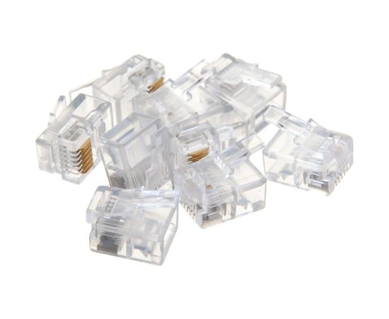 Коннектор телефонный TWT RJ-12 6P6C для розетки, 100 шт. в упаковке PL12-6P6C/100 – изображение 2