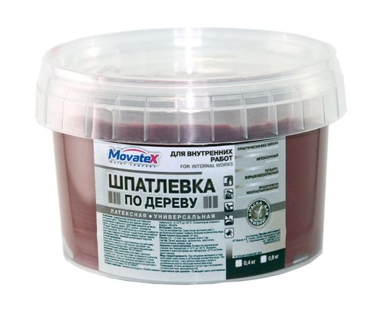 Шпаклевка по дереву (0.8 кг; махагон) Movatex Т16165 