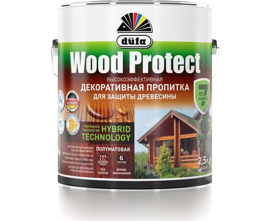 Пропитка для защиты древесины Dufa Wood Protect сосна 2,5 л МП000015773 