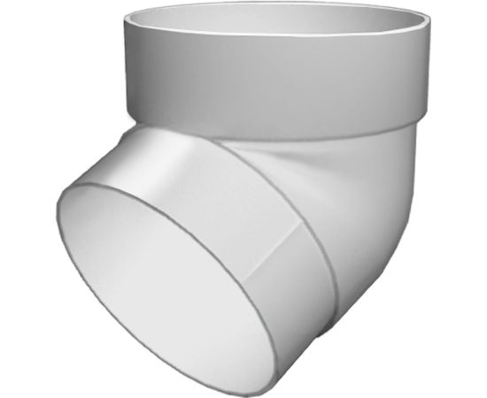 Колено трубы GrandLine 67 градусов, ПВХ, белое 