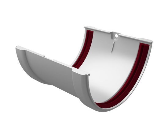 Соединитель желобов GrandLine ПВХ, белый 