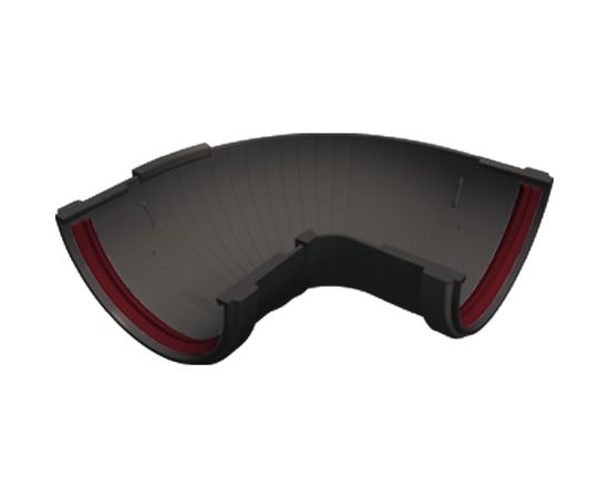 Угол желоба GrandLine составной, 90-150 градусов, ПВХ, графит RAL 7024 