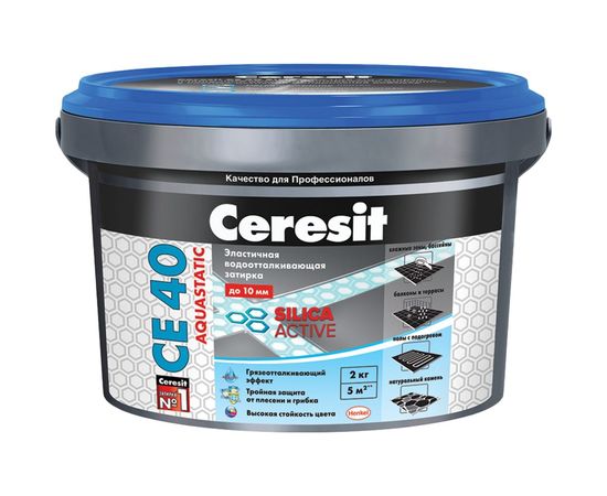 Затирка Ceresit №40 Aquastatic СЕ 40 Жасмин 2 кг 1/12 17280 