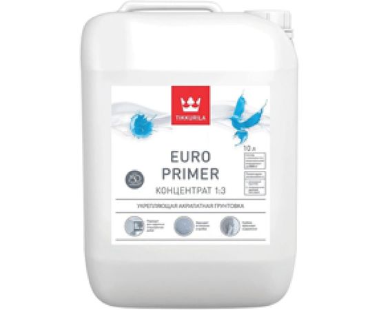 Акриловая грунтовка Tikkurila ЕВРО ПРАЙМЕР 10л КОНЦЕНТРАТ 26140 