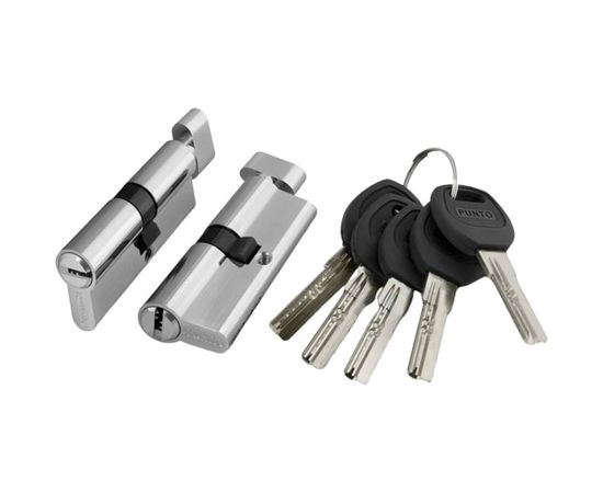 Цилиндровый механизм с вертушкой PUNTO A202/120 mm 55+10+55 SN мат. никель 5 кл. 33949 