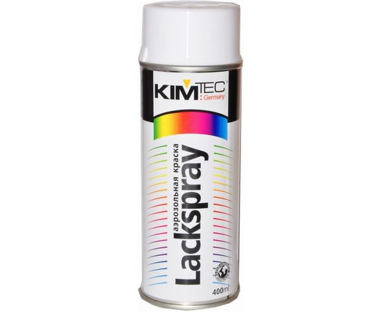 Краска KIM TEC аэрозольная белая матовая RAL9003 400мл 54390 