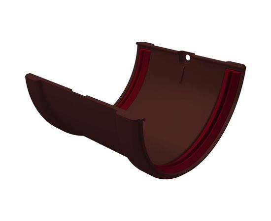 Соединитель желобов GrandLine ПВХ, шоколадный RAL 8017 