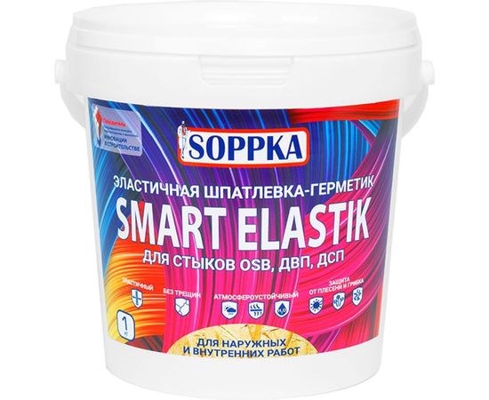 Эластичная шпатлевка-герметик для OSB SOPPKA SMART ELASTIK 1кг СОП-Шов1 