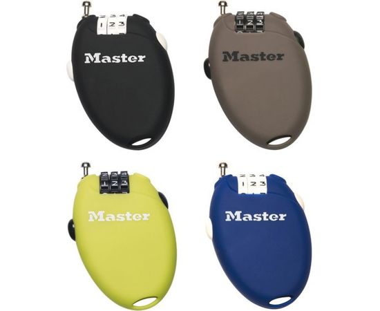 Кодовый замок с автомат. тросом MasterLock 4603EURD 