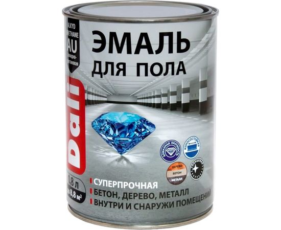 Эмаль для пола DALI красно-коричневая 0,8 л 6 55001 