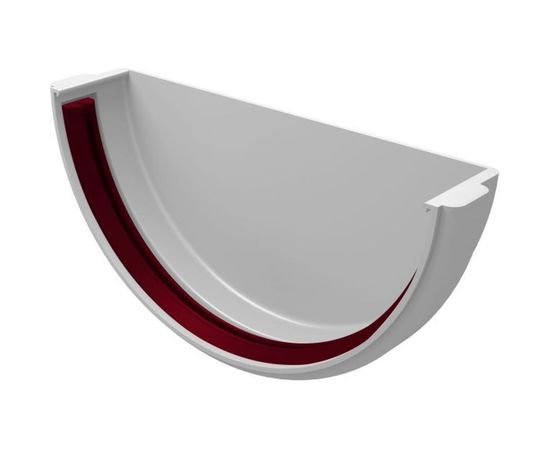 Заглушка желоба GrandLine универсальная, ПВХ, белая 