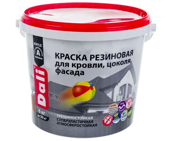 Резиновая краска DALI Терракотовая 6 кг 1 50275 