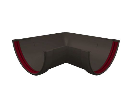 Угол желоба GrandLine 90 градусов, универсальный, ПВХ, графит RAL 7024 