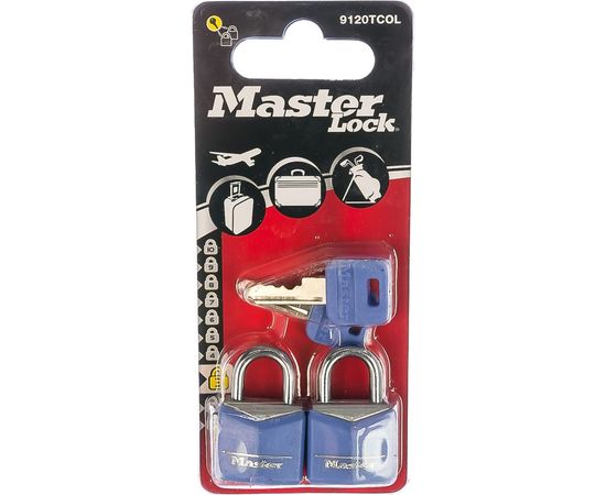 Комплект 2-х навесных замков MasterLock 9120EURTCOL 