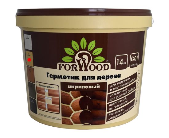 Герметик для дерева Forwood ВДАК-1501 сосна, 14 кг 141287 
