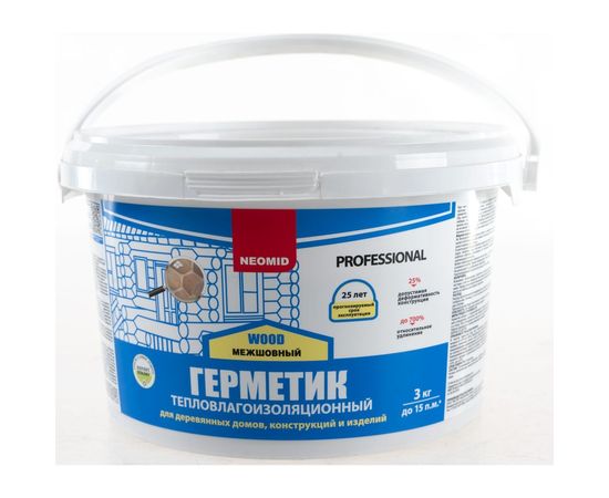 Строительный герметик Neomid Professional 3 кг, сосна Н -ГермPROF-3/сосна 