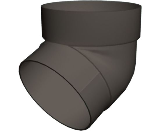 Колено трубы GrandLine 67 градусов, ПВХ, графит RAL 7024 