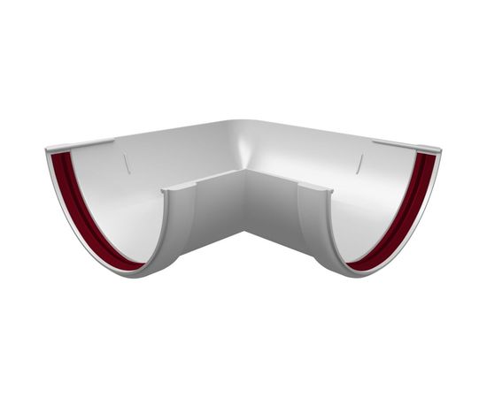 Угол желоба GrandLine 90 градусов, универсальный, ПВХ, белый 