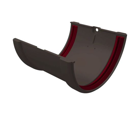 Соединитель желобов GrandLine ПВХ, графит RAL 7024 