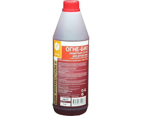 Огнебиозащитный состав для древесины APIS FIRE PROTECTION БАРЬЕР Эконом, бутылка 1 кг 4665296512383 