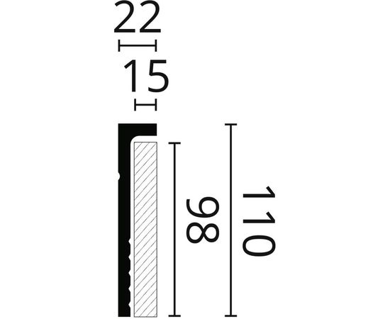 Плинтус напольный WALLSTYL (2000х110х22; белый) NMC CF2 – изображение 7