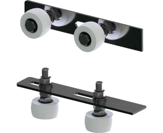 Комплект поддерживающих роликов на пластине Rolik-Opt капролон, d.50 К1104 – изображение 4