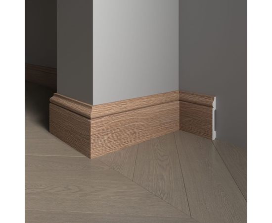 Напольный плинтус Decor-Dizayn ударопрочный, влагостойкий, орех, 79х13х2400 мм 005-90SH – изображение 3