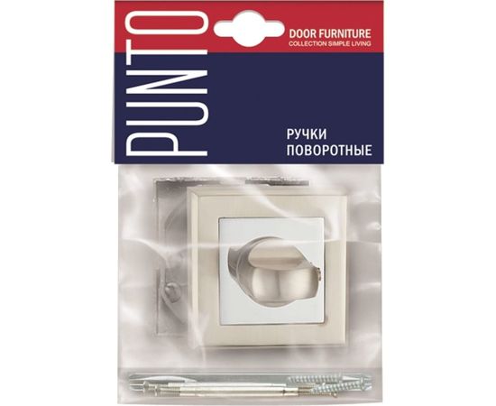 Поворотная ручка PUNTO BK6 QL SN/CP-3 матовый никель/хром 33229 – изображение 2