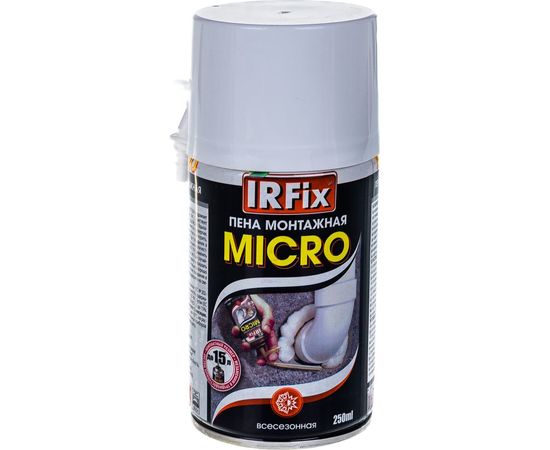 Всесезонная монтажная пена IRFIX MICRO 250 мл 10024 – изображение 3