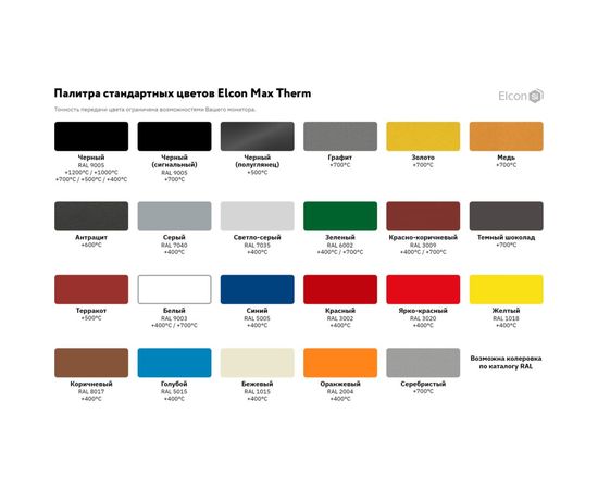 Термостойкая эмаль Elcon Max Therm зеленая, аэрозоль 520 мл, 700 градусов 00-00004076 – изображение 2
