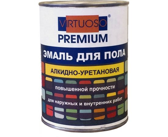 Алкидно-уретановая эмаль для пола VIRTUOSO PREMIUM золотисто-коричневая 0,9кг 11595981 