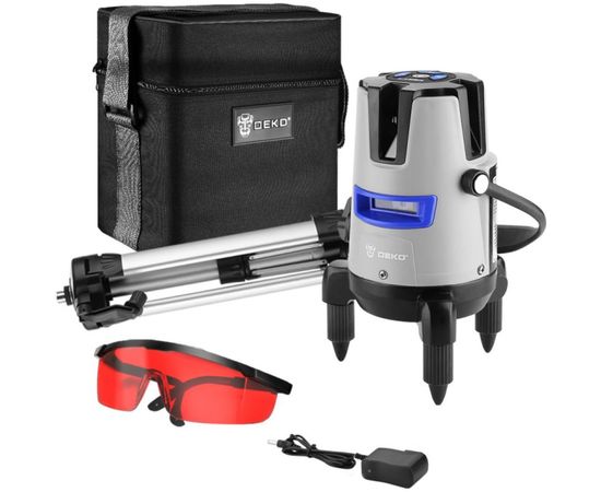 Лазерный самовыравнивающийся уровень DEKO DKLL02RB PRO SET 2 со штативом 1 м 065-0102 