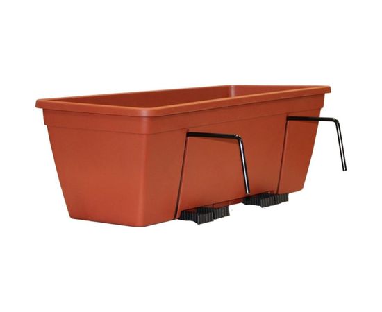 Пластиковый ящик для перил ПРОТЭКТ терракот ЯП-50 Т 