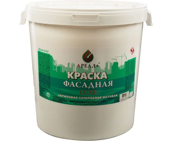 Фасадная краска Ареал+ ВД-АК 0107 ЛЮКС бак 40 кг А-049 – изображение 4