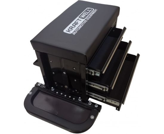 Сиденье механика на колесах с 3-мя ящиками KraftWell KRWRS-T – изображение 2