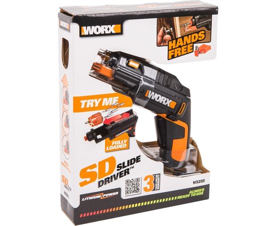 Отвертка аккумуляторная WORX WX255 SD Slide Driver, 4В, ЗУ, набор бит (6 шт) – изображение 8