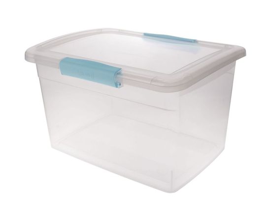 Ящик для хранения Branq Laconic с защелками 11 л небесный прозрачный BQ2514НБСПР 