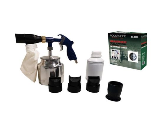 Пескоструйный пневматический пистолет со сменными насадками и песком ROCKFORCE RF-2377 