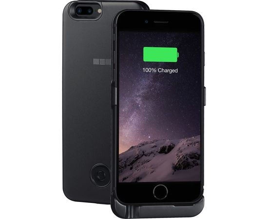 Чехол-аккумулятор Interstep для iPhone 8Plus/7Plus/6Plus+8п каб 5000мАч матовый черный, B210, 51732 