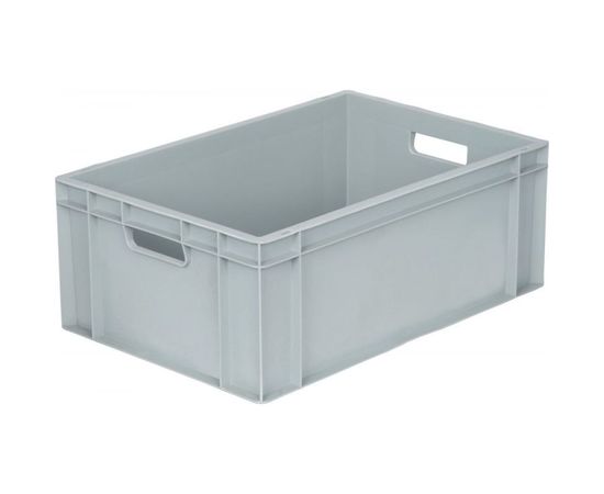 Ящик Тара.ру п/п 600х400х230 сплошной, с ручками, дно с усилением, серый B-4622 