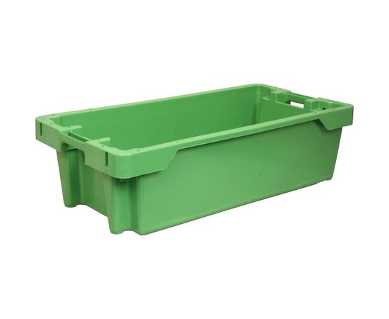 Ящик Тара.ру п/э рыбный 800х400х225 сплошной, зеленый 05551 