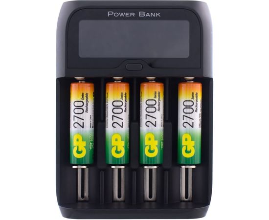 Перезаряжаемые аккумуляторы GP 270AAHC AA 4шт зарядное устройство с USB кабелем 270AAHC/MHSPBA-2CR4 