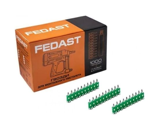 Гвозди Fedast 3.0х32 мм усиленные для монтажного пистолета fd3032eg 