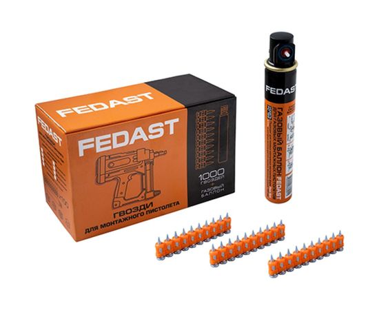 Гвозди с кованым наконечником FEDAST Bullet point 3x38 мм для монтажного пистолета fd3038mgbpfc 
