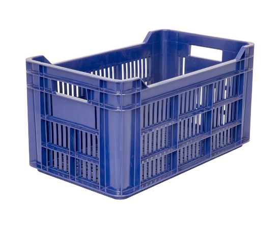 Ящик Тара.ру п/э 500х300х264 с перфорацией, синий 1541 