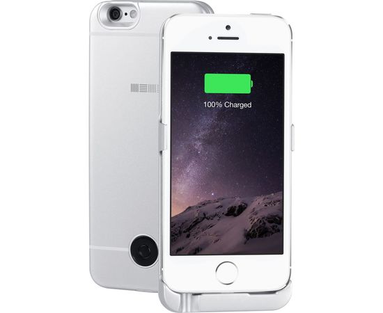 Чехол-аккумулятор Interstep 2200мАч Li-Pol для iPhone 5/5S/SE Silver, B201, 45546 